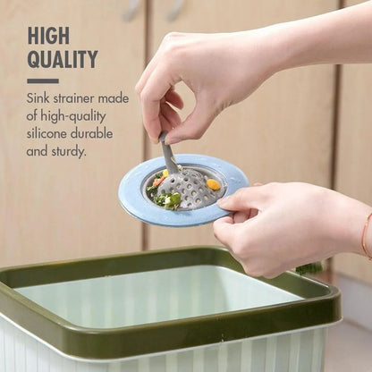 Silicone AntiClog Drain Filter  Hair Catcher  Flexible Sink Strainer Cover 5