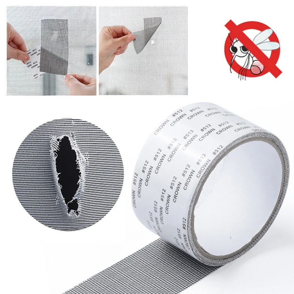 SmartFix Self-Adhesive Window Screen Repair Tape - Durable Mesh Patch for Holes & Tears