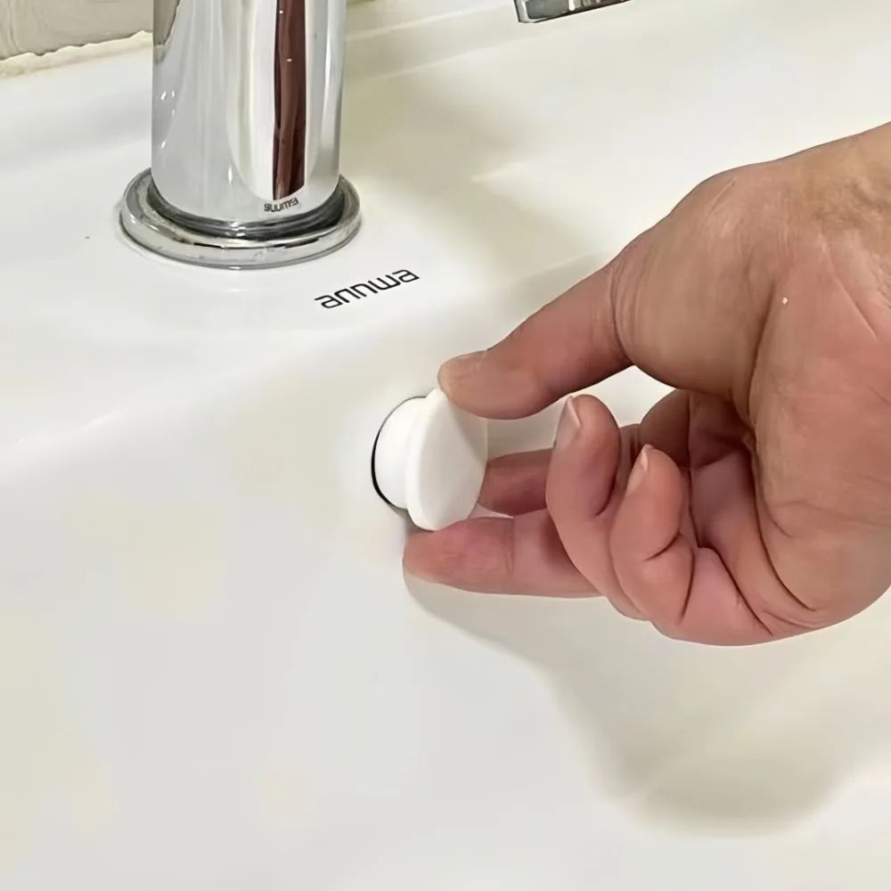 Universal Silicone Overflow Hole Plug  LeakProof Sink  Tub Sealing Plug Set 2Pack 1