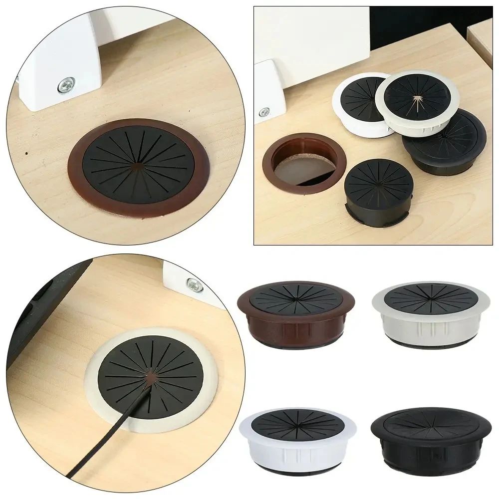 TidyDesk Rubber Wire Grommet  Flexible Desk Cord Hole Cover For Cable Management 1