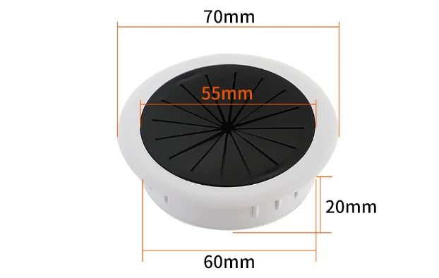 TidyDesk Rubber Wire Grommet  Flexible Desk Cord Hole Cover For Cable Management 9