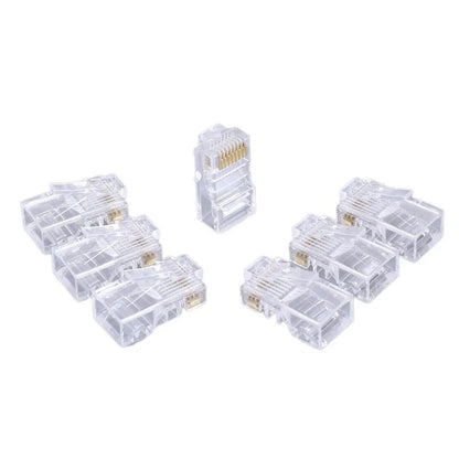 HighPrecision Cat5 RJ45 Ethernet Cable Connectors  GoldPlated Modular Network Plugs 3050 Pack 2