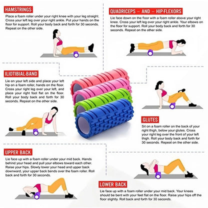 Compact Pilates Yoga Foam Roller  Deep Muscle Massage  Recovery Column 7