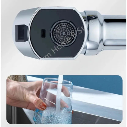 SmartFlow 360 Universal Kitchen Faucet Nozzle  Waterfall  SplashProof Rotating Tap Adapter 6