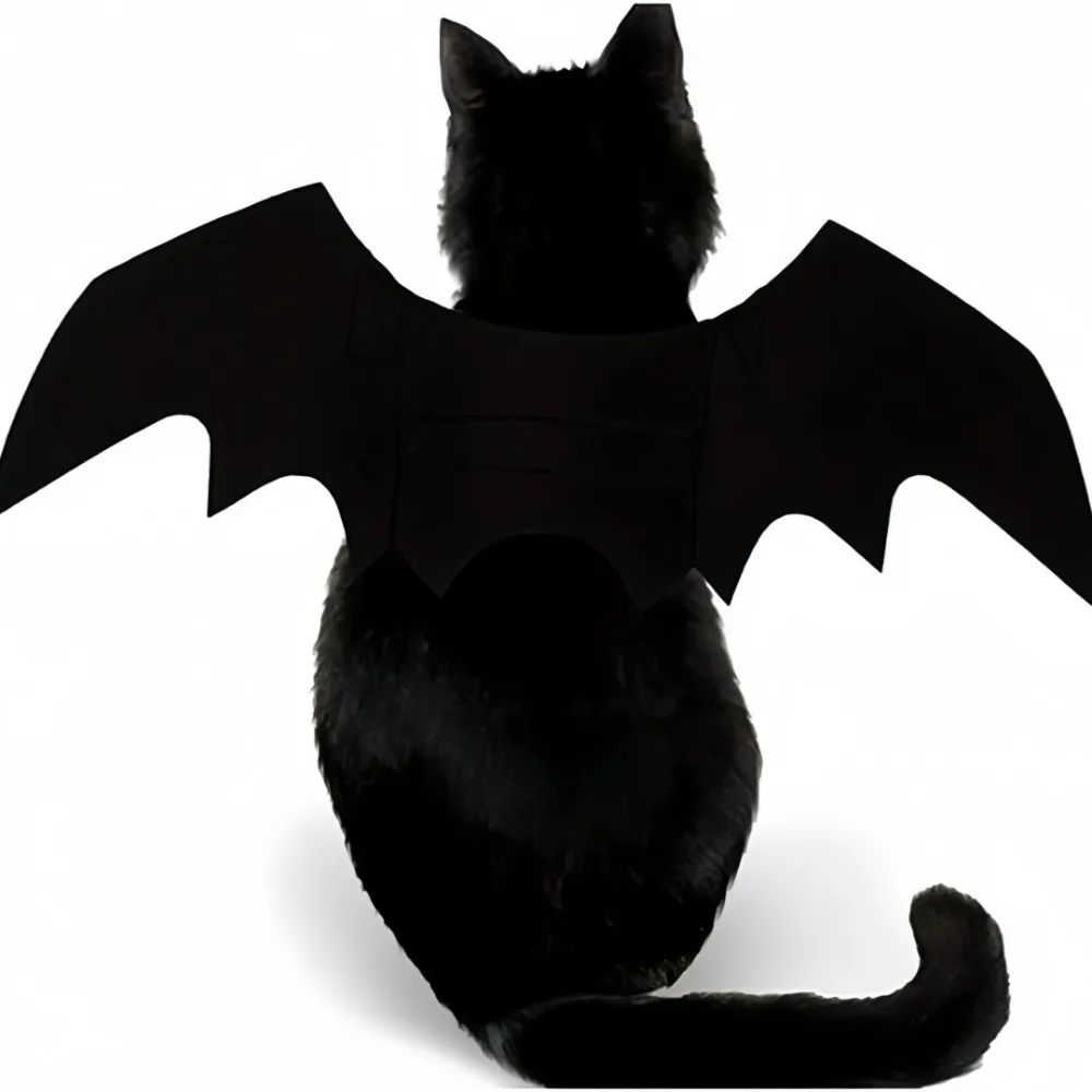 Bat Wing Costume Harness For Small Cats  Dogs  Soft Felt Spooky Wings 4