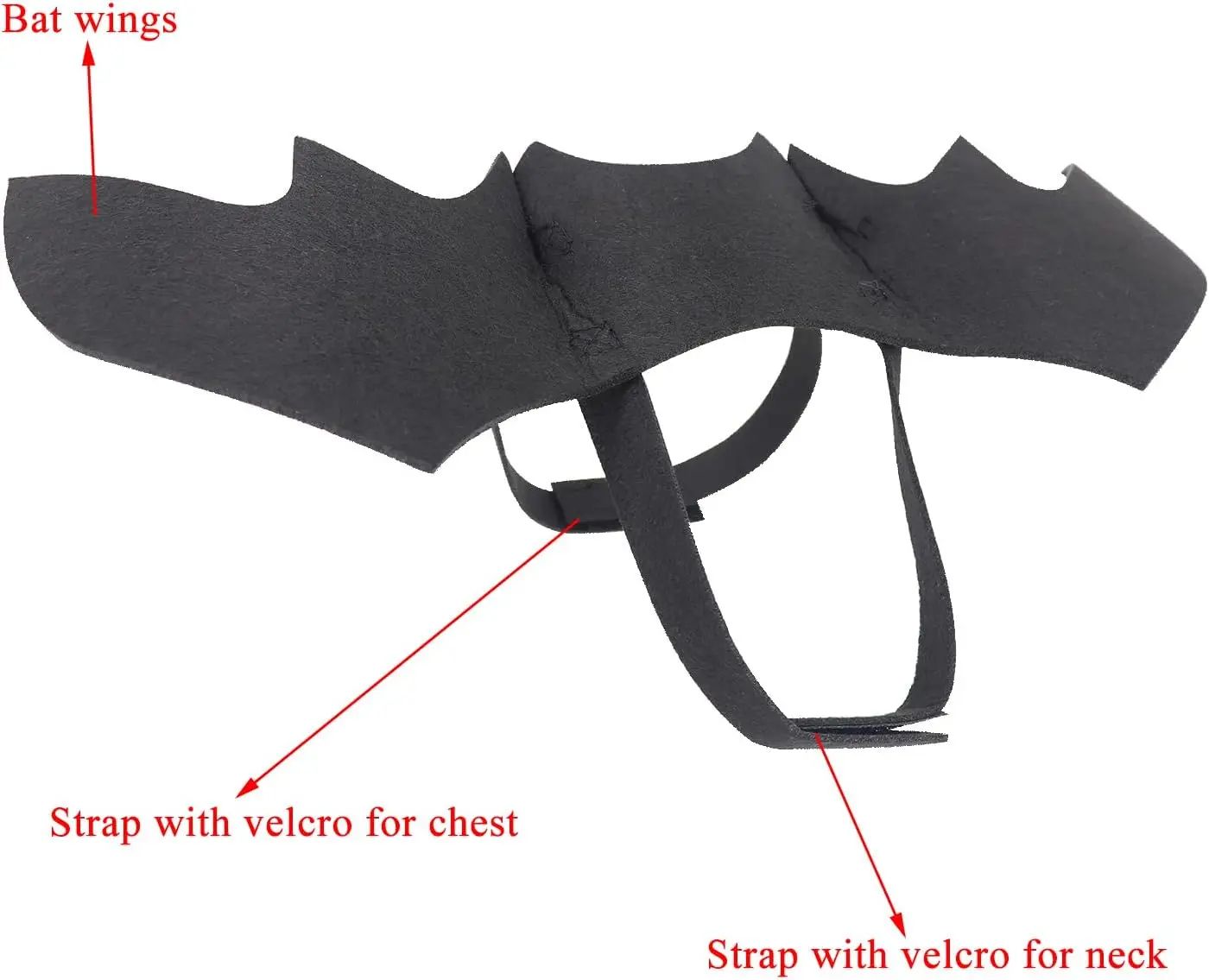 Bat Wing Costume Harness For Small Cats  Dogs  Soft Felt Spooky Wings 7