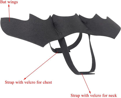Bat Wing Costume Harness For Small Cats  Dogs  Soft Felt Spooky Wings 7