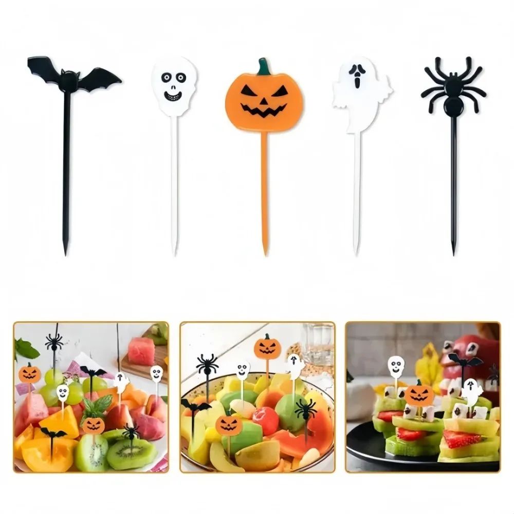 Halloween Party Toothpick Skewers  Reusable Cupcake  Snack Decor Picks 4