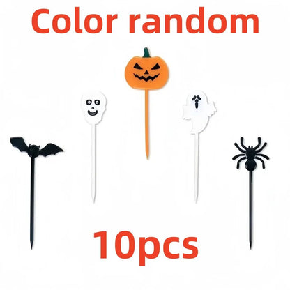 Halloween Party Toothpick Skewers  Reusable Cupcake  Snack Decor Picks 6