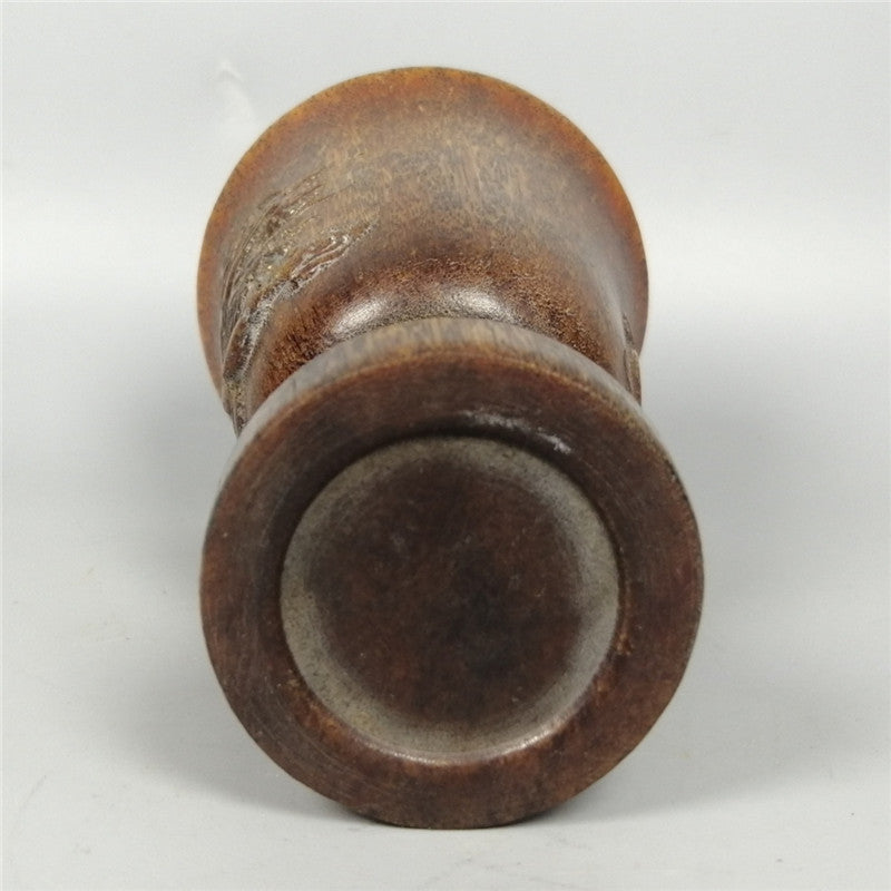Hand Carved Chinese Antique Cup Ornaments, Traditional Artifacts for Collectible Interior Design