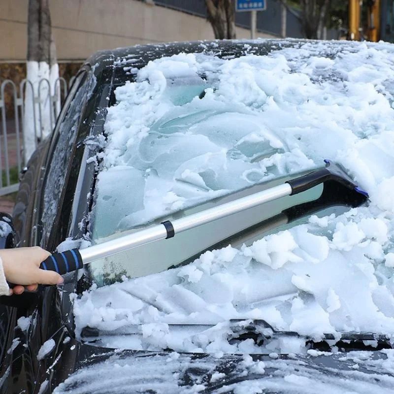 Extendable Aluminum Snow  Ice Remover  Telescopic Car Snow Brush  Ice Scraper 2