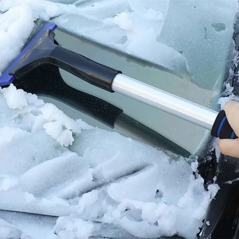 Extendable Aluminum Snow  Ice Remover  Telescopic Car Snow Brush  Ice Scraper 3