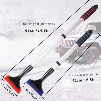 Extendable Aluminum Snow  Ice Remover  Telescopic Car Snow Brush  Ice Scraper 4