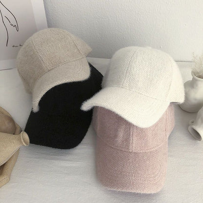 Adjustable Windproof Baseball Cap For Men And Women Warm Rabbit Fur Snapback Cap Autumn Winter Outd 4