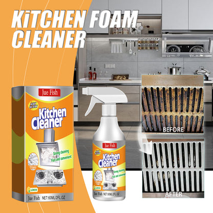 Heavy Oil Foam Cleaner for Kitchen Grills, Ovens, Range Hood and Stains Remover