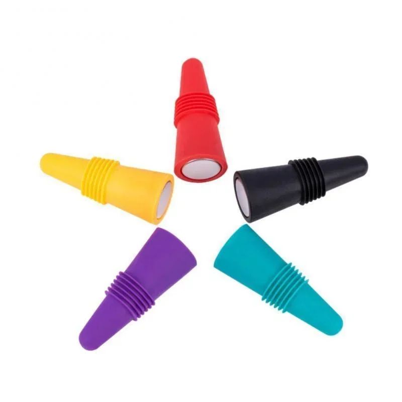Premium Reusable Silicone Wine Bottle Stopper  LeakProof Wine  Champagne Seal 2