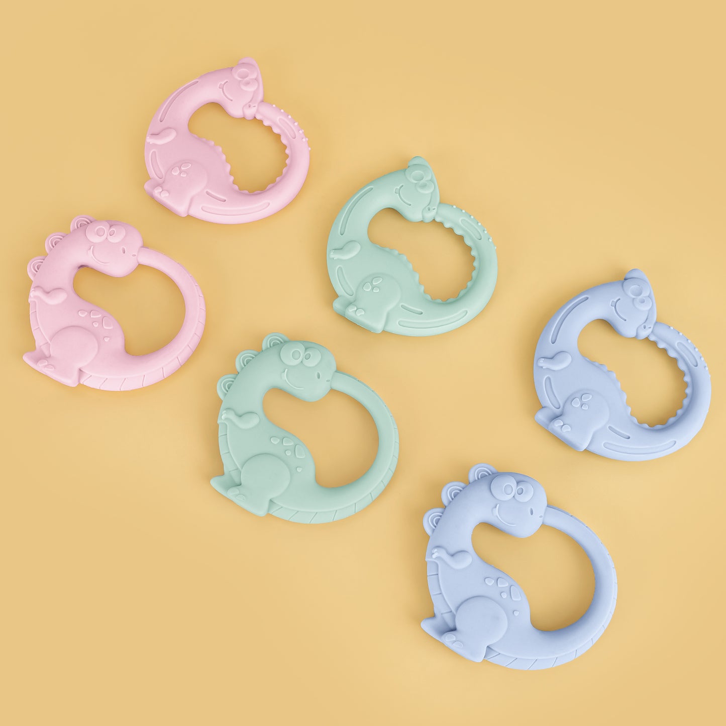 Lightweight Silicone Dinosaur Shape Teether Bracelet, Easter Gift Toy, Soft Chew Toy Accessory