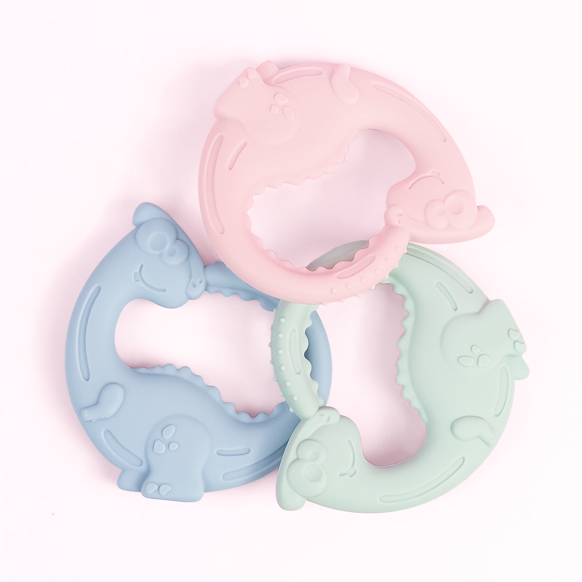 Lightweight Silicone Dinosaur Shape Teether Bracelet Easter Gift Toy Soft Chew Toy Accessory 2