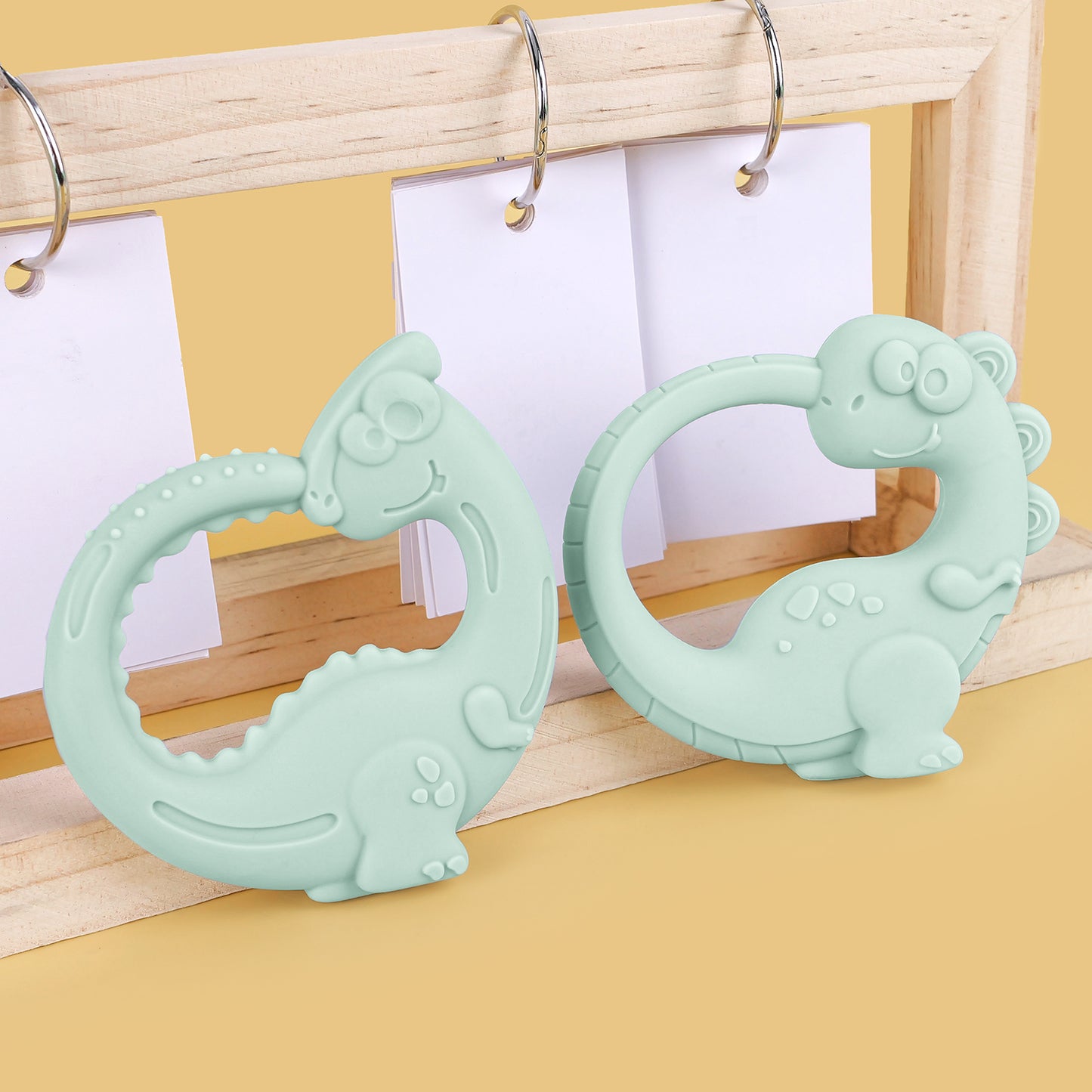 Lightweight Silicone Dinosaur Shape Teether Bracelet Easter Gift Toy Soft Chew Toy Accessory 6