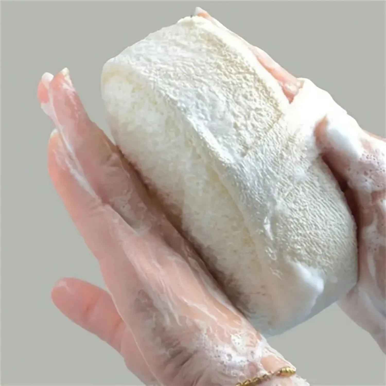 Natural Loofah Body Scrubber, Strong Exfoliating Bath Sponge for Shower Cleansing, Highly Effective Skin Care