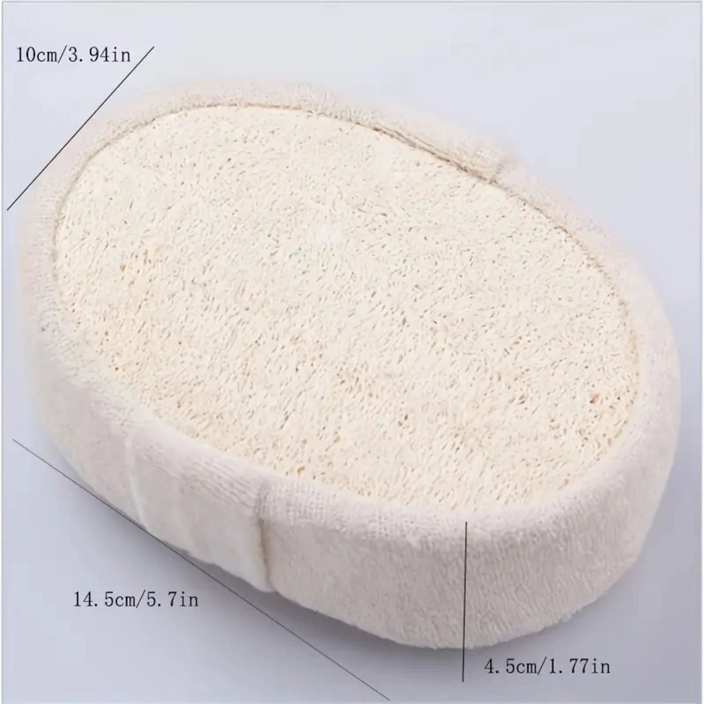 Natural Loofah Body Scrubber, Strong Exfoliating Bath Sponge for Shower Cleansing, Highly Effective Skin Care