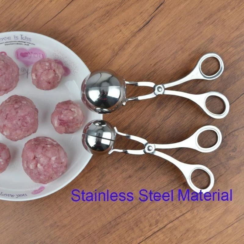 Stainless Steel Meatball  Rice Ball Maker  NonStick Handheld Shaping Tool 2