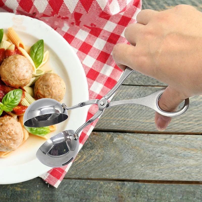 Stainless Steel Meatball  Rice Ball Maker  NonStick Handheld Shaping Tool 4