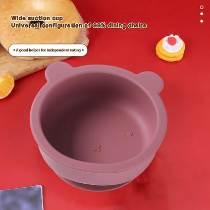 Silicone Children Learning To Eat Rice Bowl Baby Silicone Complementary Food Bowl Baby Snail Suctio 3