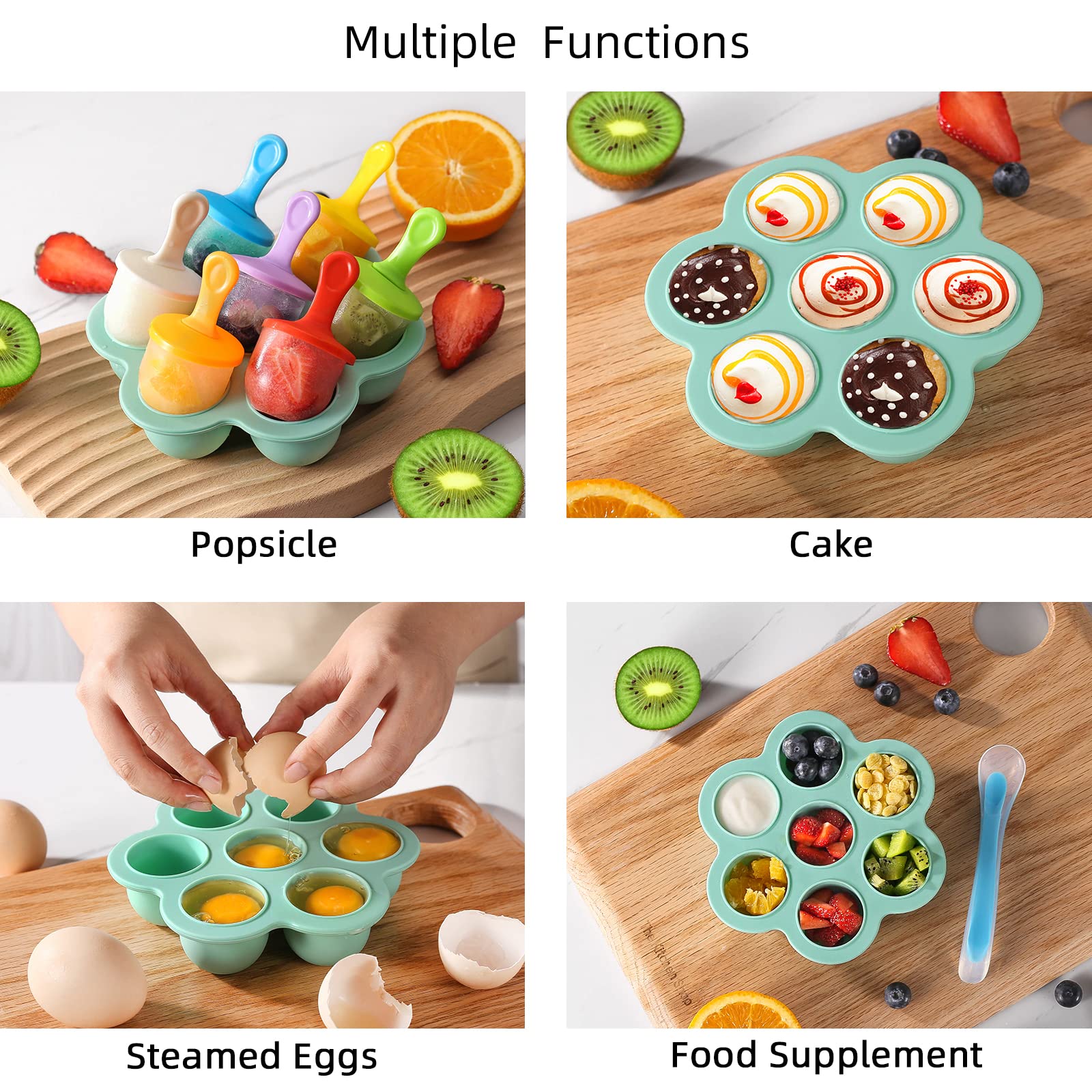 Popsicle Molds Homemade Silicone Popsicle Molds Ice Cream DIY Molds For Kids Food Storage 4