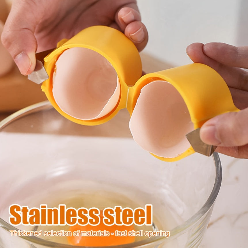 Durable Kitchen Eggshell Separator Quick Peel  Yolk Splitter EasyGrip Stainless Steel 3