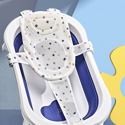 Newborn Adjustable Baby Bath Cushion, Cross-shaped Anti-slip Baby Bath Mat, Bathtub Shower Cradle Bed Seat for Children