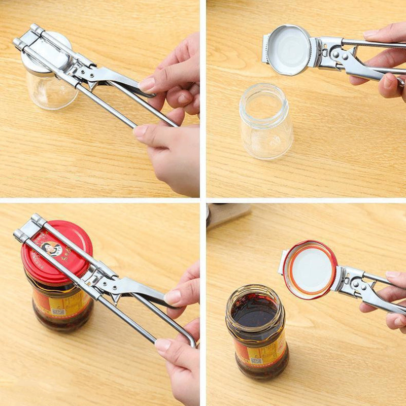 Adjustable MultiFunction Bottle Opener Stainless Steel Lids Off Jar Opener LaborSaving Screw Can Op 2