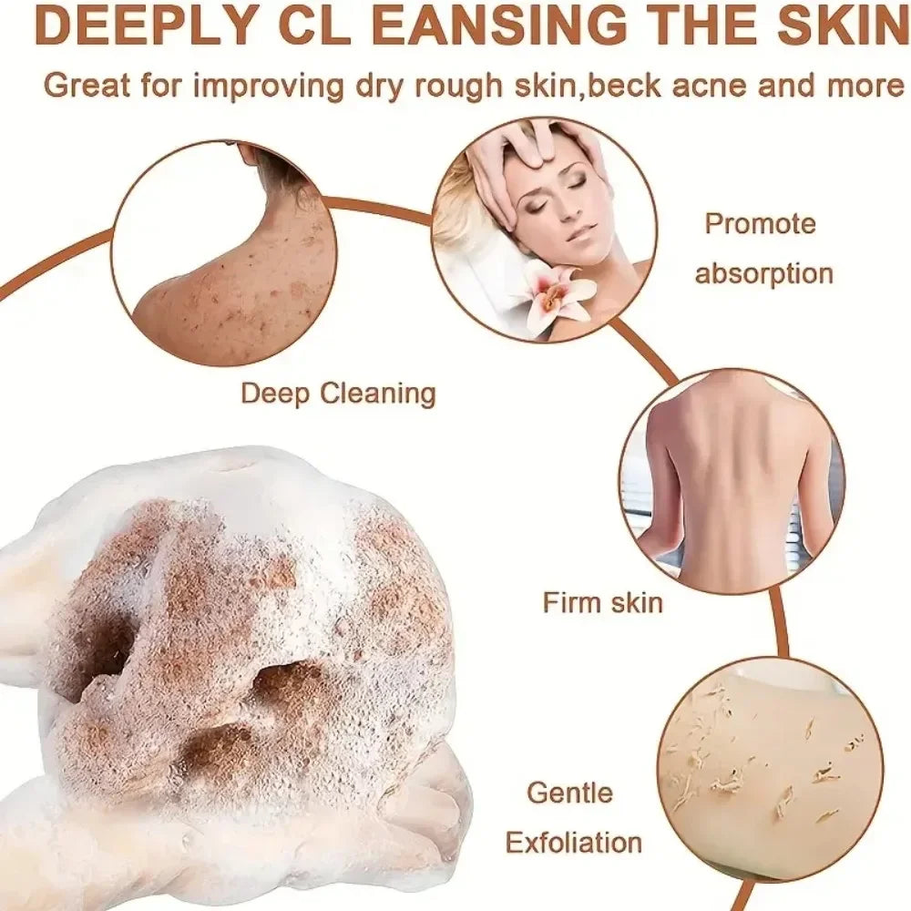 Exfoliating Mesh African Net Bath Sponge Loofah Bast Wisp Body Scrubber For Skin Smoother Washcloth 4