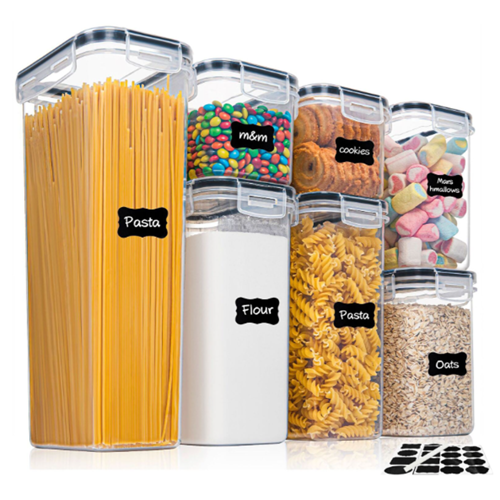 Kitchen Food Containers Set, Plastic Airtight Storage Box for Freshness