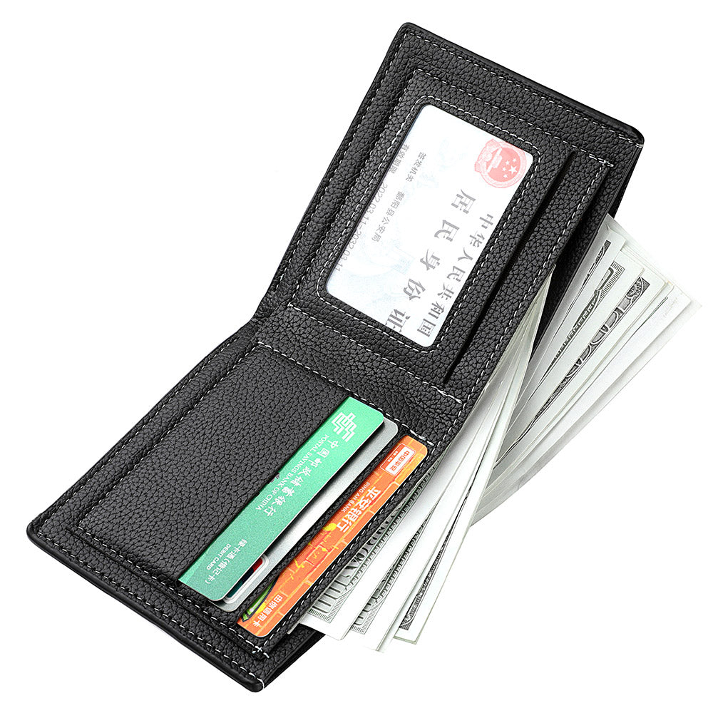 Mens Youth Wallet Luxury Short Leather Slim Minimalist Card Holder 3