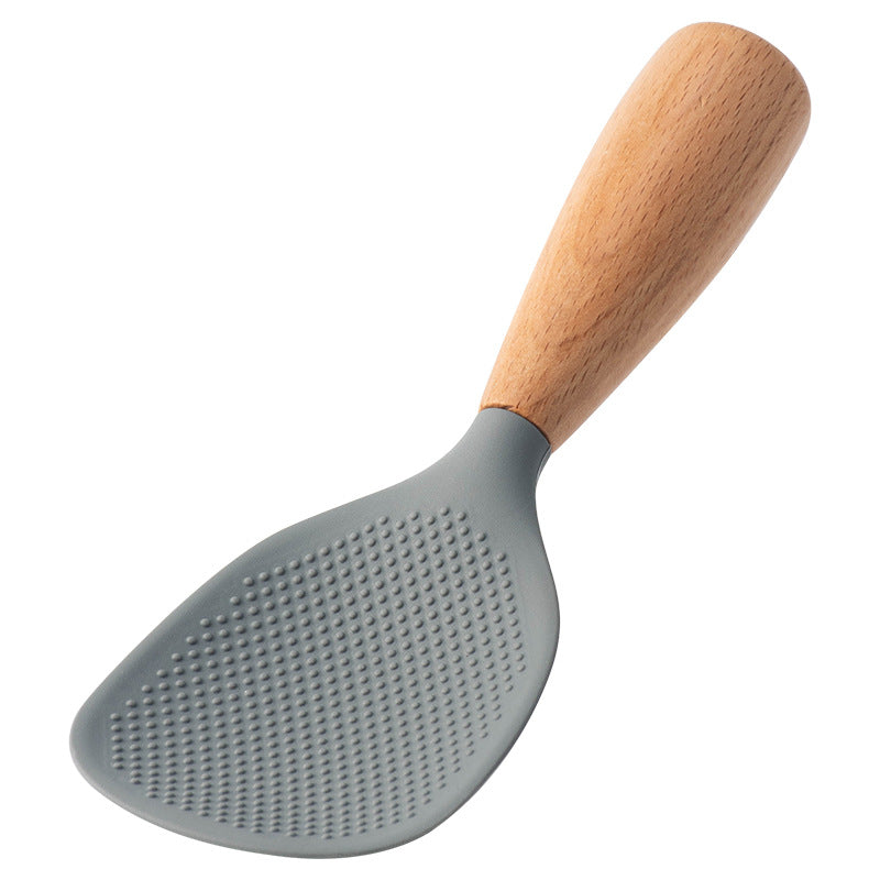 Durable Silicone Spoon, High-temperature-resistant Non-stick Spoon, Anti-scalding Rice Spoon for Cooking
