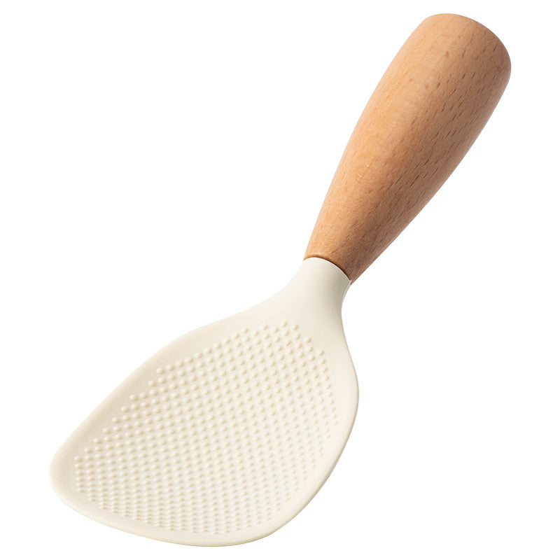 Durable Silicone Spoon, High-temperature-resistant Non-stick Spoon, Anti-scalding Rice Spoon for Cooking