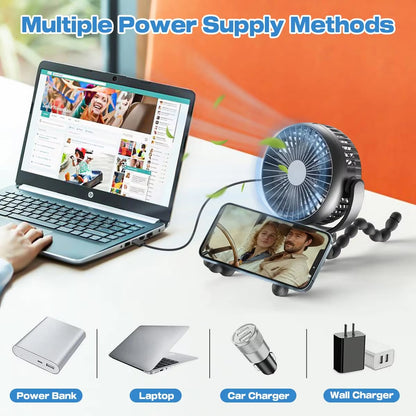 Stroller Accessories Baby Newborn Items USB Charging Fan Mini Fan With Light 7