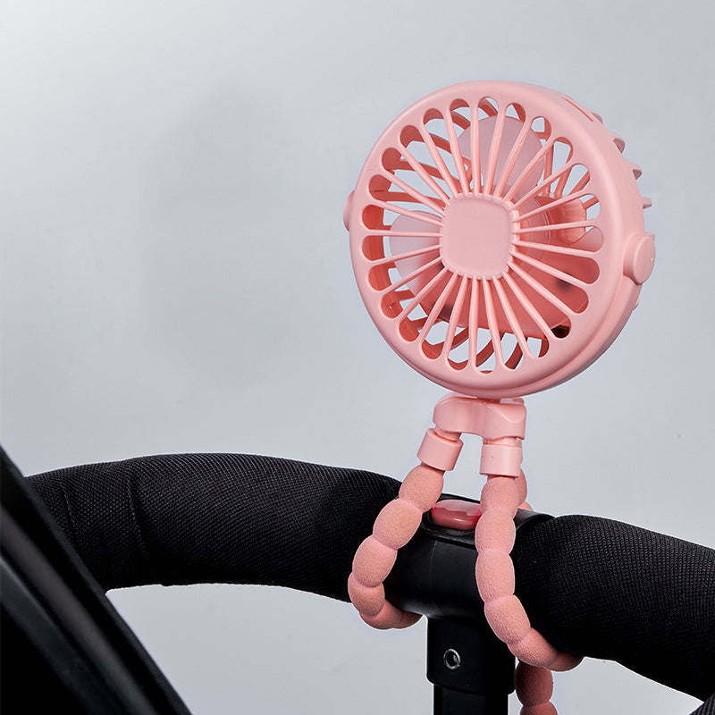 Stroller Accessories Baby Newborn Items USB Charging Fan Mini Fan With Light 2