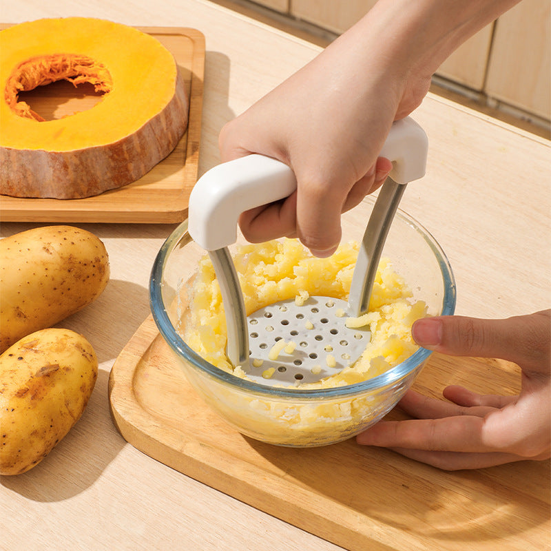 Durable Manual Potato Masher with Non-Slip Handle, Vegetable Ricer Kitchen Gadget for Smooth Mashed Potatoes