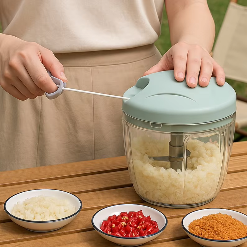 Manual Rotary Vegetable Chopper Household Meat Grinder Garlic Onion Slicer Fruit Cutter Kitchen Gad 1