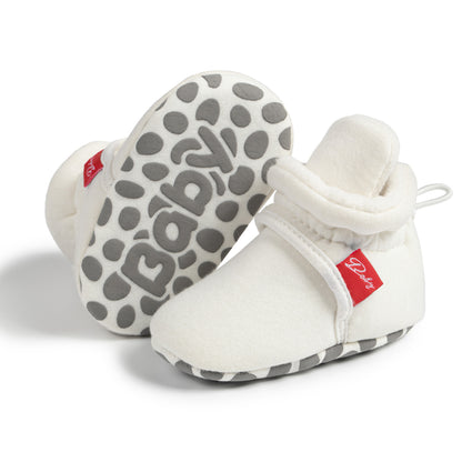 Soft Winter Baby Socks Booties First Walkers Antislip Indoor Warm Newborn Shoes 4