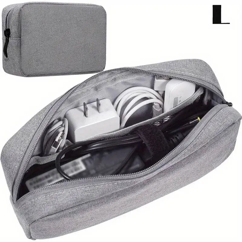 Storage Bag for Cables, SD Cards, and Power Banks, Travel Electronics Organizer