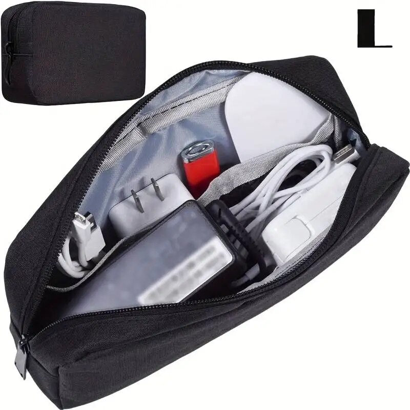 Storage Bag for Cables, SD Cards, and Power Banks, Travel Electronics Organizer