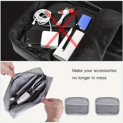 Storage Bag for Cables, SD Cards, and Power Banks, Travel Electronics Organizer