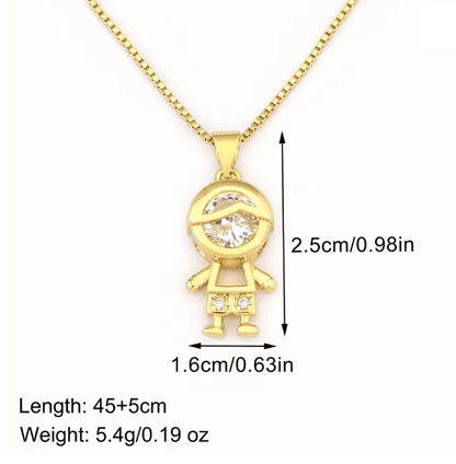 HeartBond Son And Daughter Pendant Necklace 1