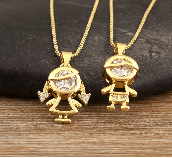 HeartBond Son And Daughter Pendant Necklace 2