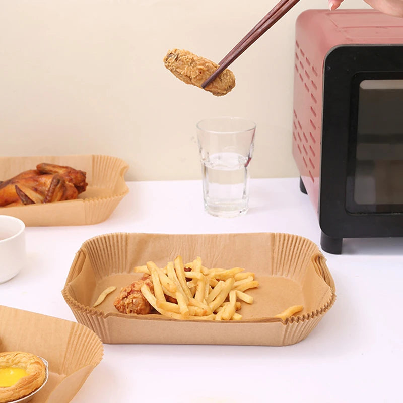 NonStick Baking Mat For Ninja Foodi Rectangle Disposable Airfryer Liner Waterproof Oilproof Paper 4