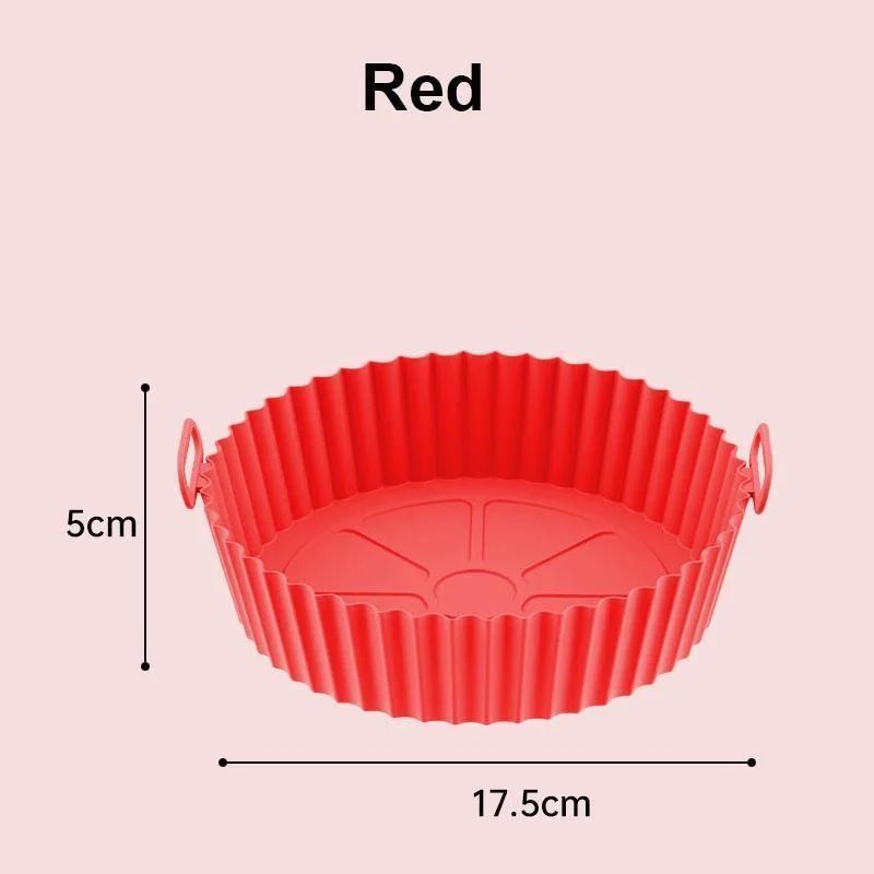 Reusable Silicone Air Fryer Basket Liner  NonStick FoodSafe Pot Insert 6