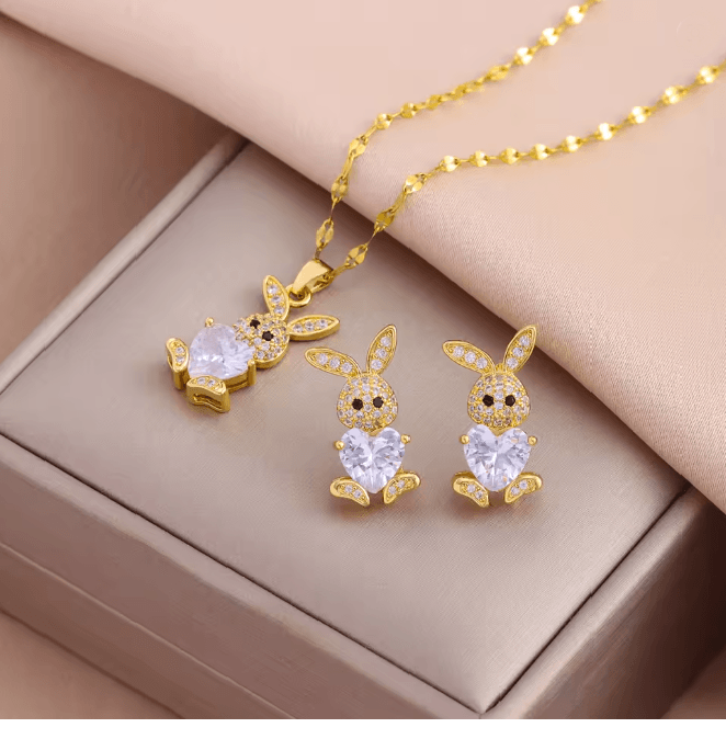 BunnyGleam Stainless Steel Jewelry Set 4
